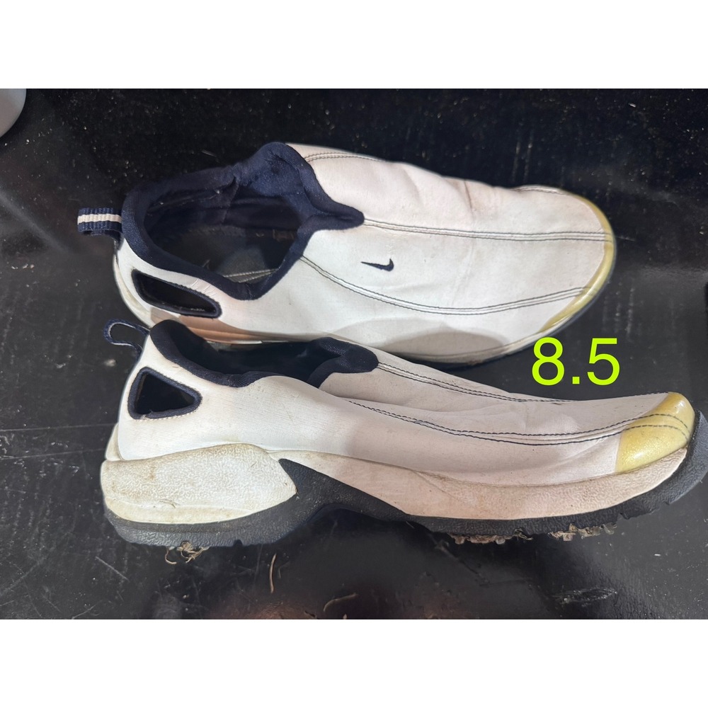 Nike Air Slip On Golf Shoes White Blue Size 8.5